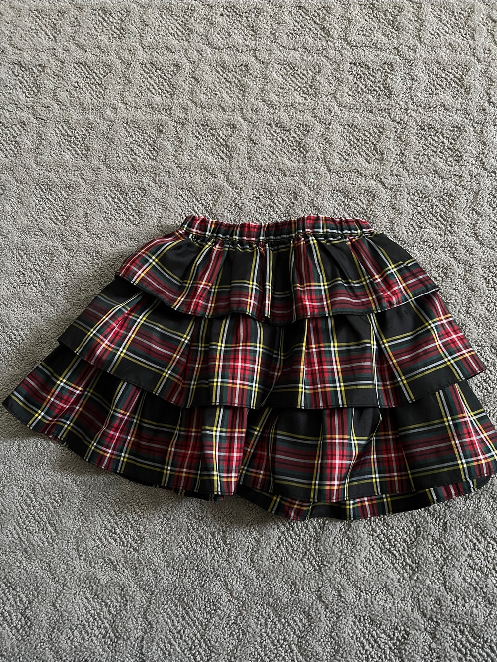 CREWCUTS Tiered Red Plaid Skirt for girls